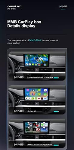 MMB MAX akár Android 12 OS Video Streaming Adapter Carplay, Android Auto Média interfészek lehetővé teszi az alkalmazás Letölthető Zene Videó