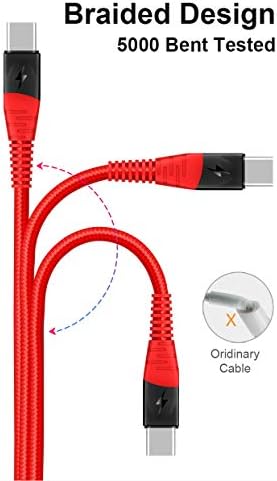 USB-C Típusú Kábel, eTECH Gyűjtemény USB-C Kábel Nylon Fonott USB-C-USB Gyors Töltő Kábel Kompatibilis Samsung Galaxy S10