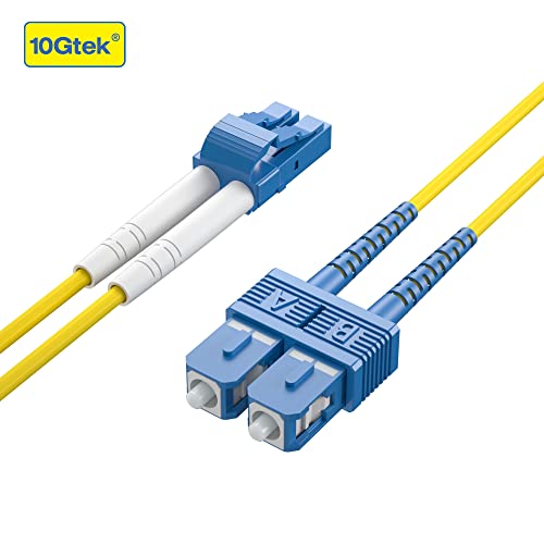 Optikai Patch Kábel - LC SC OS2 10Gb/Gigabit Singlemode Ugró Duplex 9/125 LSZH Száloptikai Kábel SMF SFP Adó, Sárga, 0.2-Mérő(0.6-ft)