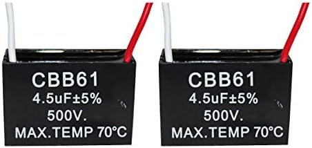 CompStudio 2db 4.5 UF 500V CBB61 Mennyezeti Ventilátor Kondenzátor 2-Vezetékes 50/60Hz