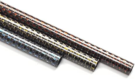 Multicolor Szénszálas Cső Hossz 500mm Átmérőjű, 8 mm-32 mm-es, Fényes Csövek - (Szín: 8x6 GBU)