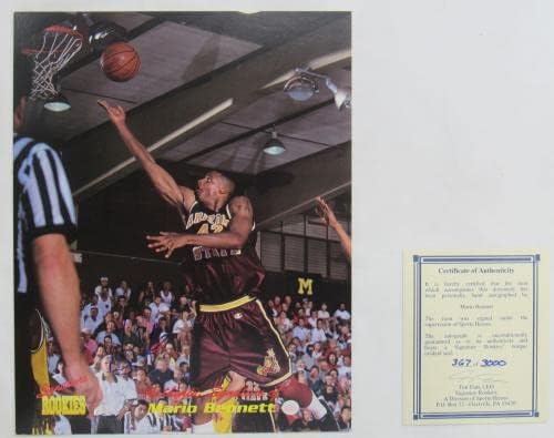 Mario Bennett Aláírt Automatikus Aláírást 1995 Aláírás Újoncok 8x10-es Kosárlabda-Kártya - Dedikált NBA-Fotók