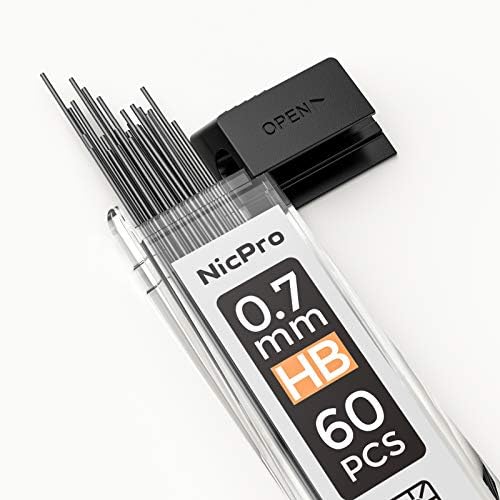 Nicpro 600 DB Ólom Utántöltő 0,7 mm HB 2 & 4DB 0.7 mm, Fém Mechanikus Ceruza Készlet