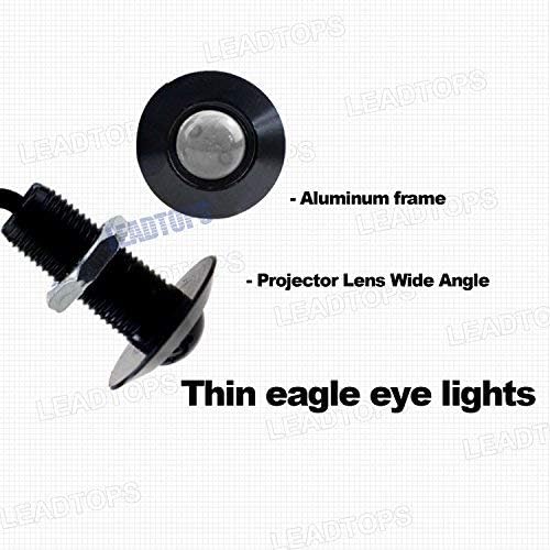 LEADTOPS Eagle Eye LED-es Lámpák, 10-pack DIY 12V Ultra vékony 23 mm Sas Szeme Izzó Köd Farok DRL Nappali Fény Fehér Készlet, Autó, Motorkerékpár