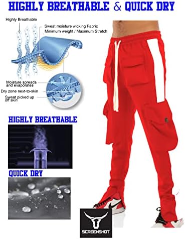 PILLANATKÉP Férfi Hip-Hop Prémium Slim Fit Comfort melegítő Nadrág Sport Fitness Divat Városi Életmód Streetwear Fenéktermékek