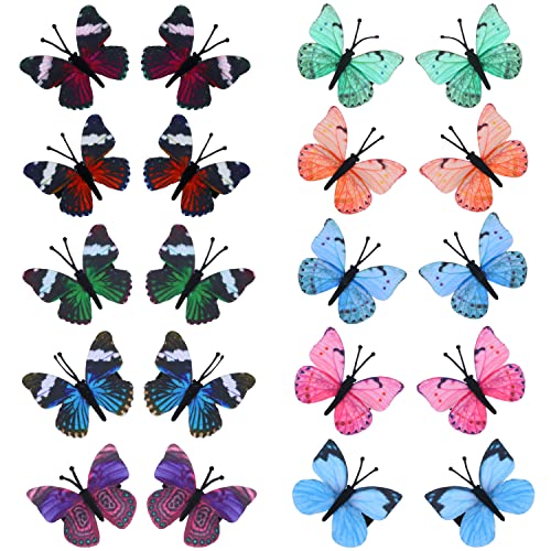 NASAMA 20 Db Pillangó Haj Klipek Színes Pillangó Hajcsat Lány Hajformázó Klip Fejdísz Tartozék 3D-s Esküvői Haj Klipek Tartozékok