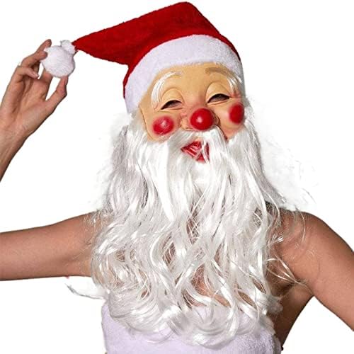NC Karácsonyi Új Európai, illetve Amerikai Öreg Kapucnis maszk Halloween Nagyapa Latex Fél arcát Csuklya