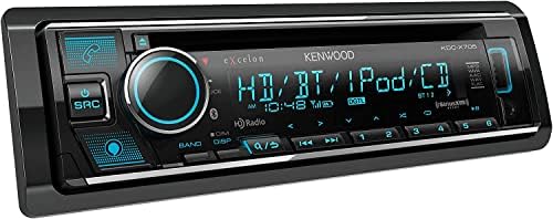 KENWOOD KDC-X705 CD-t Vevővel, Bluetooth, HD Rádió, Alexa Beépített Spotify, valamint Pandora Link iPhone vagy Android Telefonok,