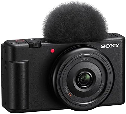 Sony ZV-1F Vlogging Fényképezőgép, Fekete Csomag 64 gb-os SD Kártya, válltáska, Puska Mikrofon, Állvány, Extra Akkumulátor, Töltő, Tisztító