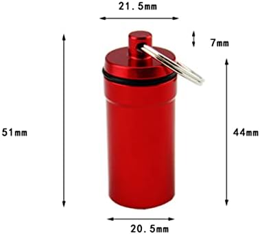 Healeved Utazási Gyógyszeres Dobozt Utazási Tartály Fém Kulcstartó 3PCS Alumínium Kültéri Tabletta Jogosultja Gyógyszeres
