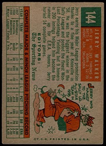 1959 Topps 144 Jerry Walker Baltimore Orioles (Baseball Kártya) JÓ Orioles