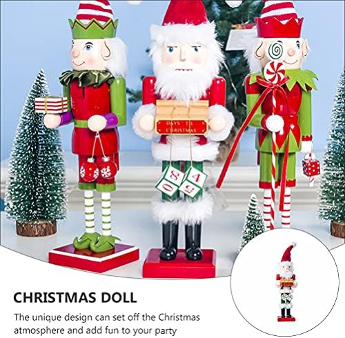 Toddmomy Karácsonyi Ajándék 1db előadott diótörő Karácsonyi Díszek Fából faragott Diótörő Dísz Dekoráció, Baba Dísz, Fél Haza Karácsony (Santa