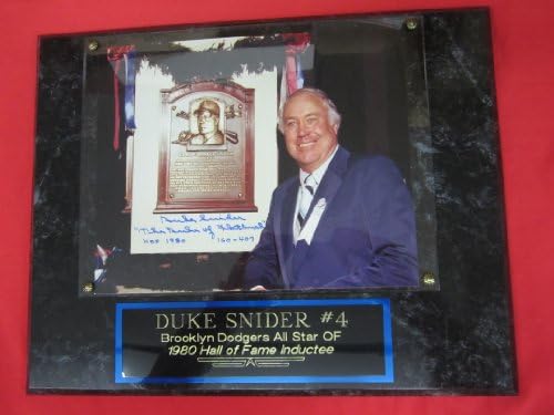 Duke Snider Brooklyn Dodgers Dedikált 8x10 Emléktábla Szakszerűen Szerelt, valamint ÍRVA
