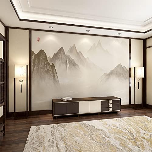 GTZXHNM Nagy Freskók a Falakon - Kínai Stílusú Táj 4D Fali Kép Dekoráció Természet Hegyi Táj Falfestmények Nagy Nappali Tv Háttér
