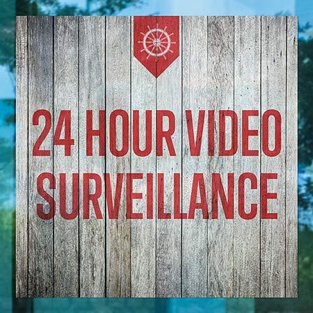 CGSignLab | 24 Órás Videó Megfigyelő -Tengeri Fa Ablak Ragaszkodnak | 8x8