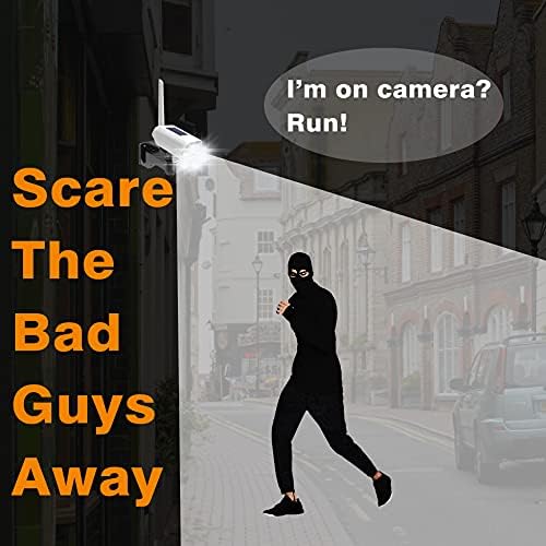 AOOCY Napelemes Hamis Biztonsági Kamera, Tökfej Szimulált CCTV Felügyeleti Rendszer, LED-PIR Mozgásérzékelő Fény Érzékelő