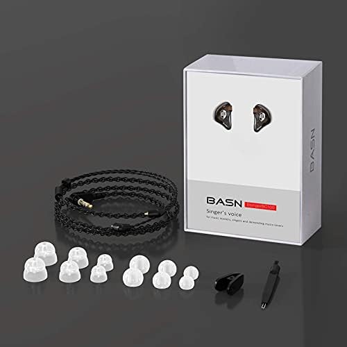 BASN in-Ear Monitor Fejhallgató Kettős Dinamikus Vezetők Ear Fülhallgató Levehető MMCX Kábel Zenészek in-Ear Fülhallgató,