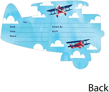 Figyelembe Repülés, Repülőgép Alakú Töltse ki A Meghívókat - Vintage Gép Baba Zuhany vagy Szülinapi Meghívó Kártyák Borítékot - annak
