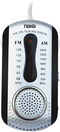 Naxa Elektronika NR-721 Hordozható AM/FM Mini Zsebében Rádió, Beépített Hangszóró, Kék, 8.25 Inch x 5.25 Inch x 1.60 Inch (NR-721 BL)