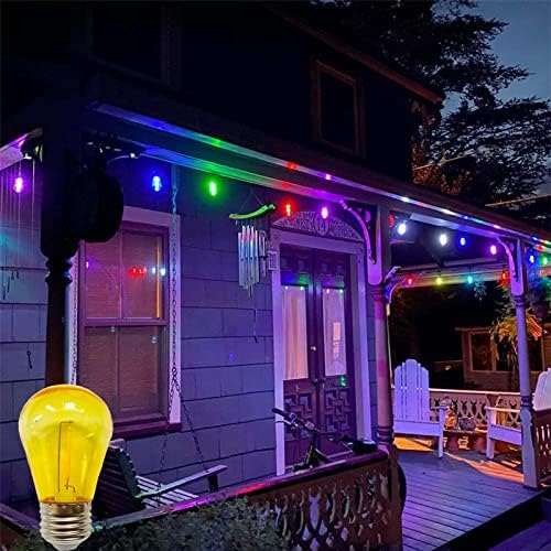 Lxcom Világítás S14 Sárga Karácsonyi Csere Izzó 1W Vintage Edison LED Izzók E26 Közepes Bázis Dekoratív Vintage Végtelen String Fények Terasz
