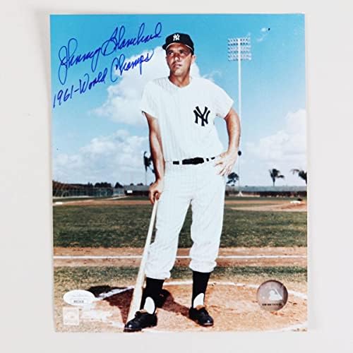 Johnny Blanchard Aláírt Fotó, 8×10 Yankees – COA SZÖVETSÉG - Dedikált MLB Fotók