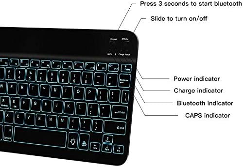 BoxWave Billentyűzet Kompatibilis a Lenovo Smart Papír (ZAC0) - SlimKeys Bluetooth Billentyűzet - Háttérvilágítással rendelkező, Hordozható