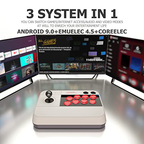 Arcade Stick X3 Szuper Konzol, Retro Játék Konzol,32000+Játékok, Minden-Körül 3D-s Joystick Támogatás Egyéni Gombok,EmuELEC