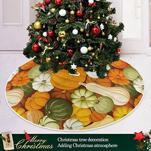 Oarencol Hálaadás Narancs Zöld Sütőtök karácsonyfa Szoknya 36 hüvelyk Karácsonyi Ünnepi Parti Fa Mat Dekoráció