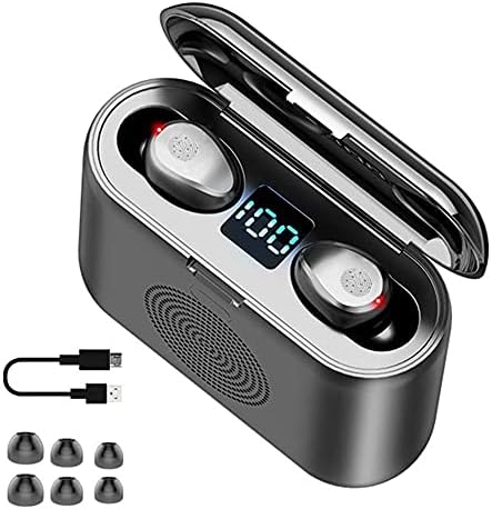 Bluetooth Hangszóró, Fülhallgató, 2 az 1-ben Hordozható Mini Hangszóró Vezeték nélküli Fejhallgató Szabadtéri Utazás (Fekete)