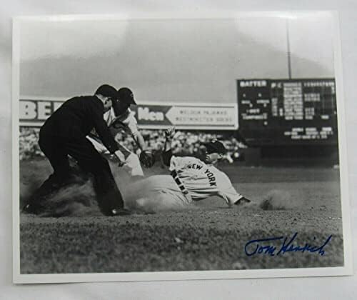 Tommy Henrich Aláírt Automatikus Aláírást 8x10 Fotó II - Dedikált MLB Fotók