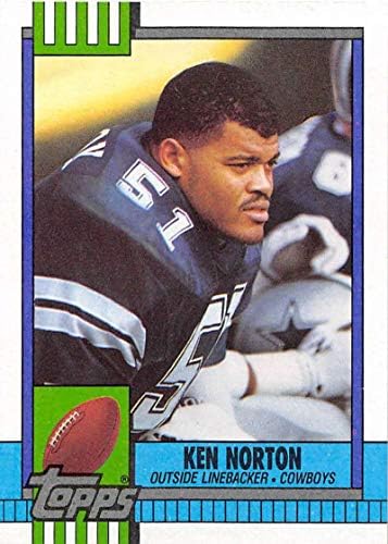 1990 Topps jogi Nyilatkozat Vissza Foci 486 Ken Norton RC Újonc Kártya Dallas Cowboys Hivatalos NFL Kereskedelmi Kártyát A Topps Cég