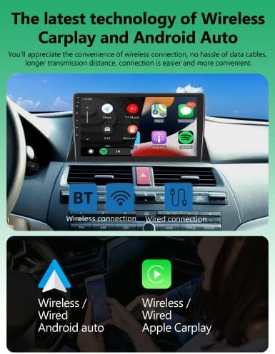 Android 11 autóhifi, a Honda Accord 8. 2008-2013 Vezeték nélküli Carplay Android Auto, 10,1 - Os érintőképernyő, Autó Rádió Audio Biztonsági