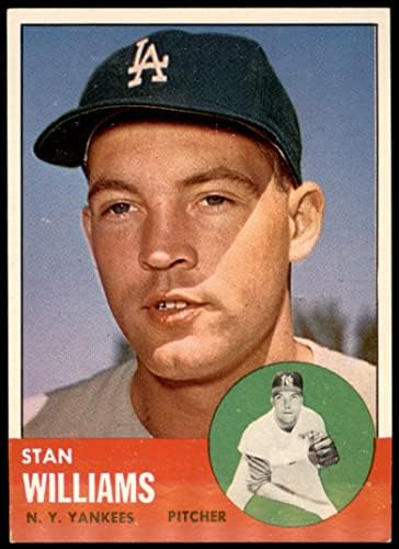 1963 Topps 42 Stan Williams New York Yankees (Baseball Kártya) EX/MT+ Yankees