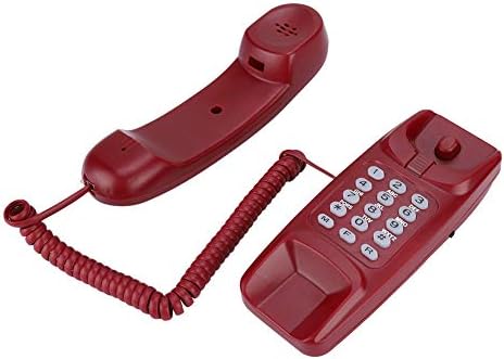 ASHATA Fali Vezetékes Telefon,Vezetékes Telefon Fali Asztal Kompakt Telefon, Vezetékes Telefon Analóg Telefon Hívás Némítása/Flash Funkció