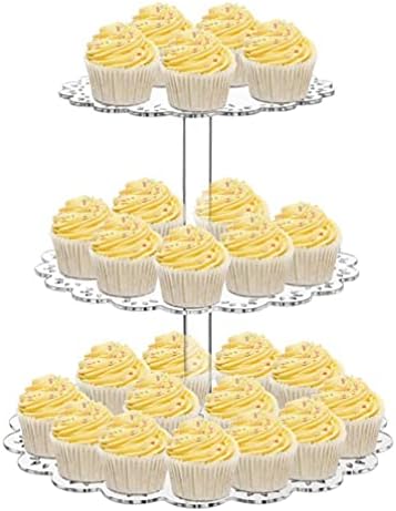 Általános Esküvői Torta Állvány Tészta Kijelző Jogosultja Akril Akril Cupcake hátra Torta Jogosultja Állvány 3 Tier Torta Állvány Cukrász