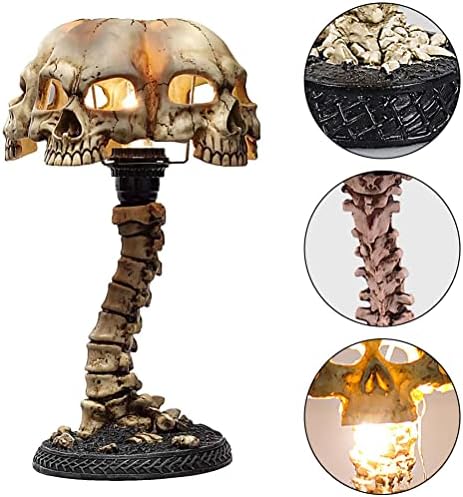 BTSEURY Csontváz asztali Lámpa Kreatív Csontváz Este Lámpa Halloween Ipari Retro Stílusú Lámpa Horror Hálószoba Dekoráció