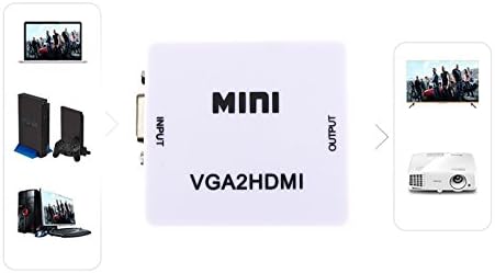 Mikro Kereskedők VGA HDMI Átalakító HD 1080P HDTV Video Audio Adapter Audio Box Adapterekkel Kompatibilis PC Laptop