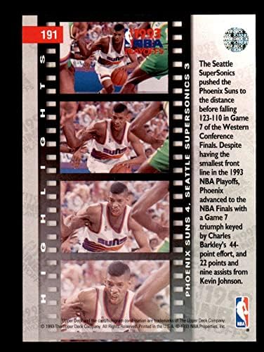 1993 Felső szint 191 Rájátszás Kiemeli, Kevin Johnson Phoenix Suns (Kosárlabda Kártya) NM/MT Nap Cal Berkeley