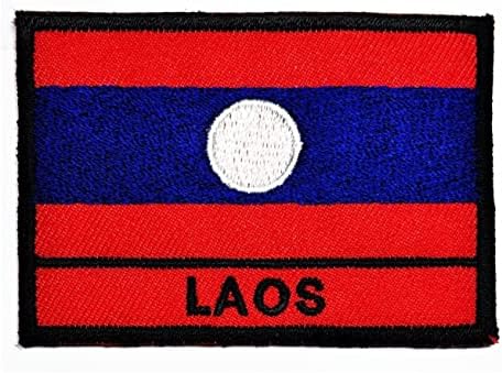 Kleenplus 1.7X2.6 HÜVELYK. Ország Laosz Zászló Javítás Zászló Jelkép Egységes Varrni Vas A Tapasz Négyzet Alakú Zászló Divat