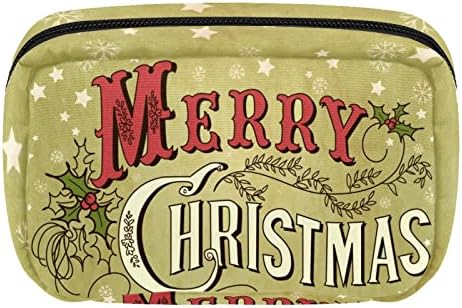 Unicey Smink Táska, Boldog Karácsonyt Betűkkel Kozmetikai Táska Hordozható Tote Utazási Vonat Esetben Szervező Accessorie Esetben