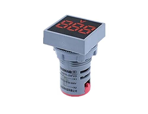 SJSW 22mm Mini Digitális Voltmérő Tér AC 20-500V Voltos Feszültség Teszter Méter Power LED Kijelző Kijelző (Szín : Piros)