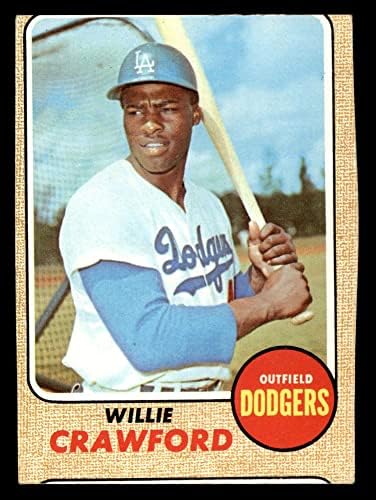 1968 Topps 417 Willie Crawford Los Angeles Dodgers (Baseball Kártya) FAIR Dodgers