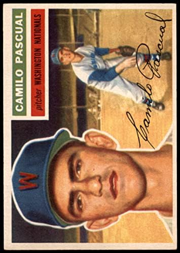 1956 Topps 98 Camilo Pascual Washington Senators (Baseball Kártya) EX/MT Szenátorok