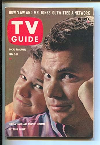 A TV Guide 5/7/1962-Dobie Gillis-Dwayne Hickman-Sheila James-Illinois-Nincs címke-újságos copy-VF-