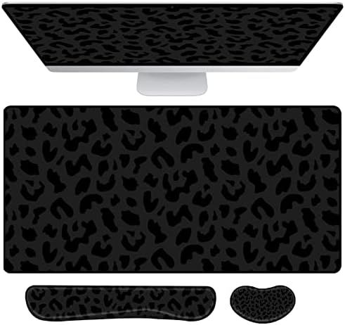 Deokke 3Pcs Nagy Gaming Mouse Pad,Billentyűzet csuklótámasz,Egér csuklótámasz Támogatás be,Kiterjesztett Asztal Laptop Gaming Mouse