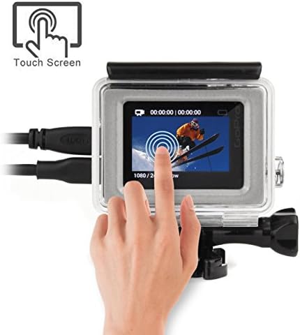 SOONSUN Oldalon Nyitott Védő Csontváz Lakások Esetében LCD Touch Backdoor a GoPro Hero 4, Hero 3+, Hero 3 Kamera - Áttetsző, Tiszta