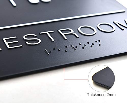 Mosdó Braille Táblák Unisex Női & Férfi 6 x 9
