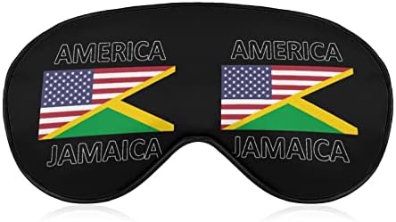 Amerika Jamaica Zászló Nyomtatás Szem Maszk Fény Blokkoló Aludni Maszk, Állítható Heveder Utazási Alszik Műszakban végzett Munka