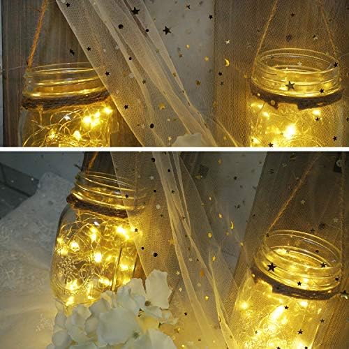 2 Csomag Befőttesüvegben Fali Gyertyatartók Távirányító 20 LED Tündér String Fények, Hortenzia Virág, s Fa Tábla, Dekorációs Üvegek