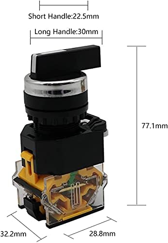 GUMMMY 22mm Választó Gomb Rotary Switch Reteszelés Pillanatnyi 2NO 1NO1NC 2 3 helyezze DPST 10A 400V hálózati Kapcsoló BE/Ki